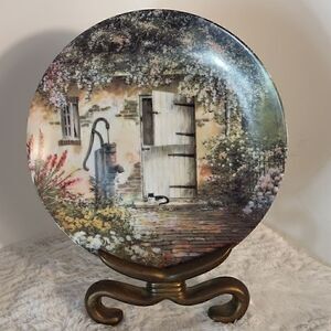 Maurice Harvey "The Old Hand Pump" Collector Plate